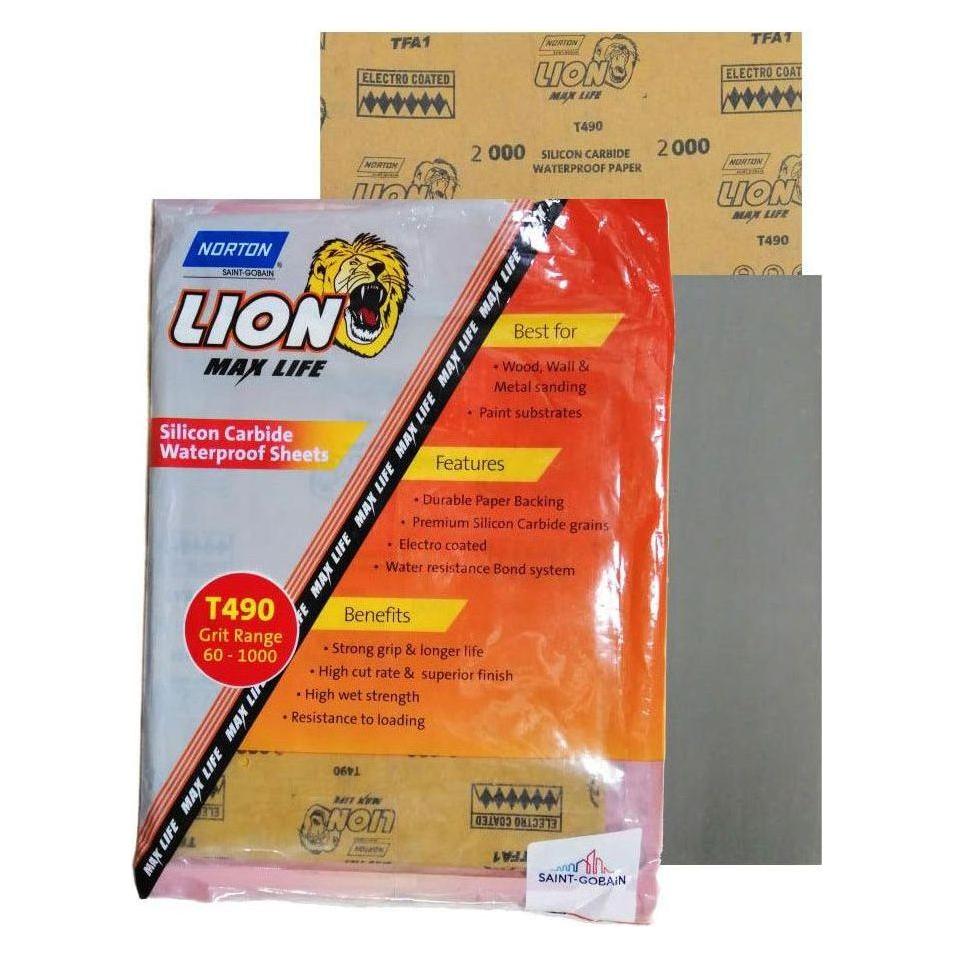 Norton T490 Lion Silicon Carbide Waterproof Sandpaper Sheets | Norton by KHM Megatools Corp. Norton T490 Lion Silicon Carbide Waterproof Sandpaper Sheets | Norton by KHM Megatools Corp.